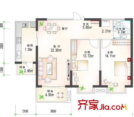 唐閘西公房 戶型圖