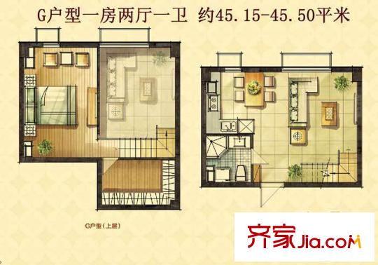 綠洲國際戶型圖G戶型