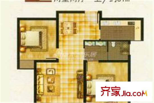 國(guó)基桂花小鎮(zhèn)桂花小鎮(zhèn)A2戶型 2室2廳1衛(wèi)