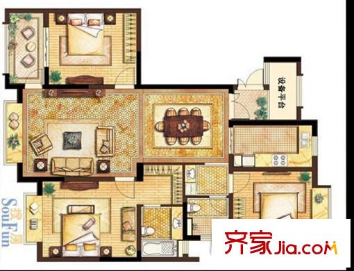 段家壩花苑 戶型圖
