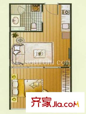 安惠濠河國際 南樓北區(qū)E戶型