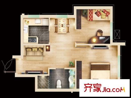 通源北村 戶型圖  兩室兩廳