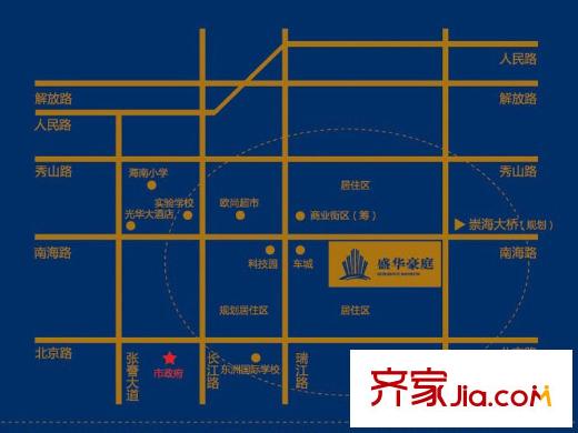 盛華豪庭交通圖
