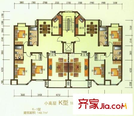 金九華府 小高層k戶型148.7平方米18#、19#