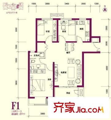 郑州美景菩提户型图-齐家网小区库