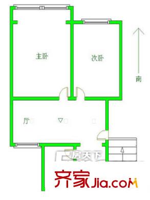 清溪園戶型圖戶型圖（20130308） 2室1廳1衛(wèi)1廚