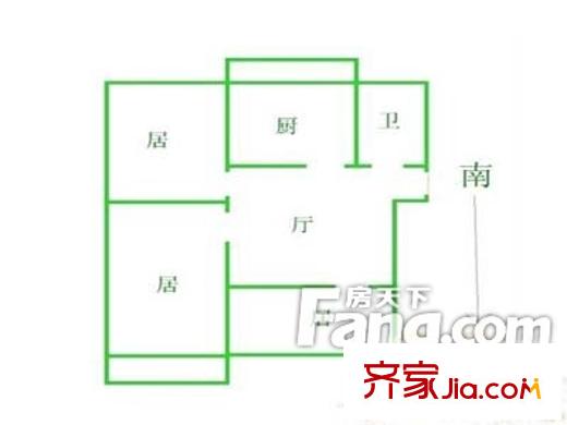 洗衣粉廠宿舍(四平路)戶型圖戶型圖（3-1-1） 3室1廳1衛(wèi)1廚