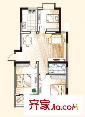風(fēng)箏協(xié)會宿舍 3室 戶型圖