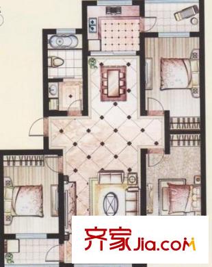 櫻南小區(qū) 3室 戶型圖