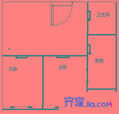 富田東方廣場(chǎng) 2室 戶型圖