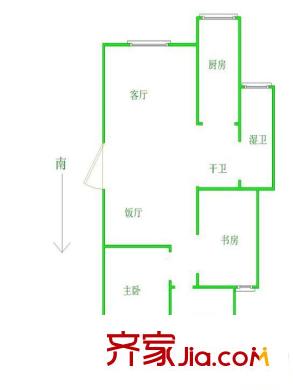 正大家園戶型圖戶型圖（3-2-1) 3室2廳1衛(wèi)1廚