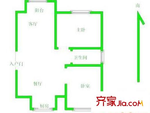 中南海知音 2室 戶型圖