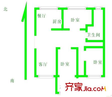 21世紀(jì)樓中樓 3室 戶型圖