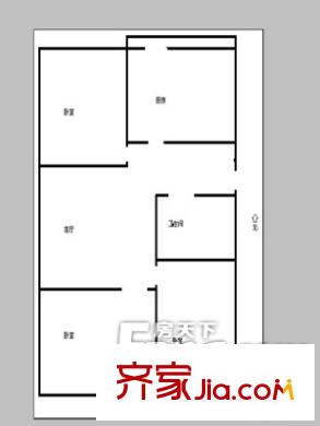 煤氣公司宿舍(濰城區(qū))戶型圖戶型圖 3室1廳1衛(wèi)1廚