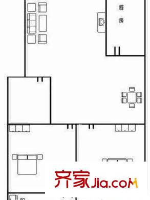 東方花園 3室 戶型圖