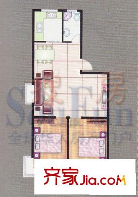 御秀苑戶型圖2室2廳1衛(wèi)1廚