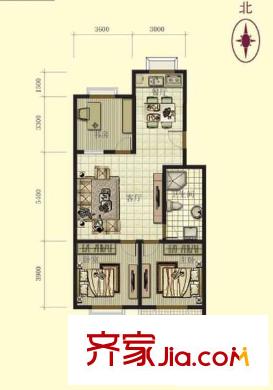政府宿舍(奎文區(qū))戶型圖奎文區(qū)政府宿舍 3室 戶型圖 3室2廳1衛(wèi)1廚
