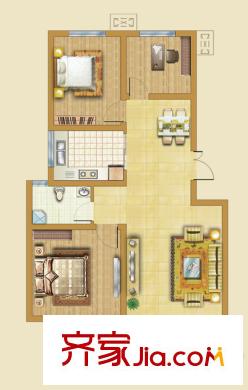 領(lǐng)世新城戶(hù)型圖多層住宅3戶(hù)型 3室2廳1衛(wèi)1廚