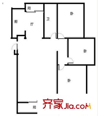 順馳中央特區(qū)戶型圖中央特區(qū) 3室 戶型圖 3室2廳2衛(wèi)1廚