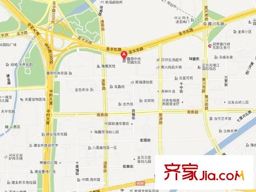 鑫苑中央花園東區(qū)交通圖 