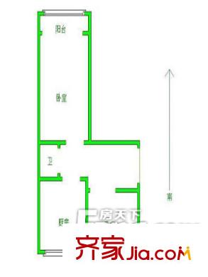 光明小區(qū)戶型圖戶型圖（201303021） 2室1廳1衛(wèi)1廚