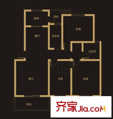 聚龍城德國(guó)印象 6室 戶型圖