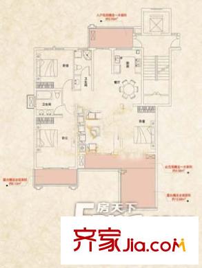 中茂橄欖城戶型圖戶型圖 3室2廳2衛(wèi)1廚