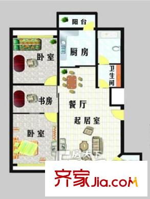 虞景嘉園戶型圖戶型圖（20130308） 3室1廳1衛(wèi)1廚