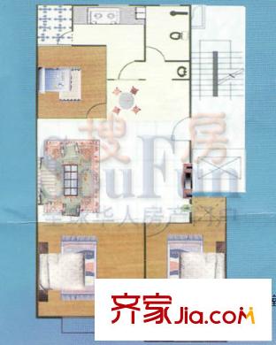 福祥居戶型圖3室2廳1衛(wèi)1廚