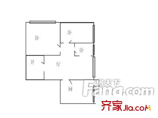 新華家園戶型圖戶型圖（3-1-1） 3室1廳1衛(wèi)1廚