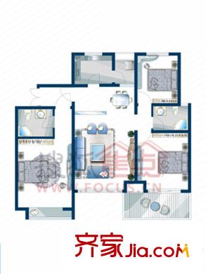 威尼斯水城三期戶型圖A8-1a戶型 