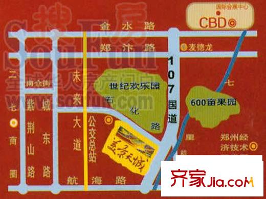 美景天城交通圖