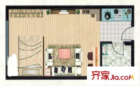 書香苑 1室 戶型圖