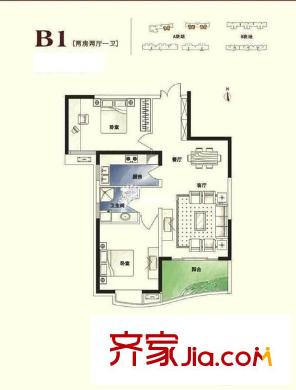 曼哈頓廣場 2室 戶型圖