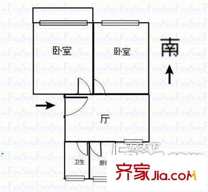 錦繡匯城 2室 戶型圖