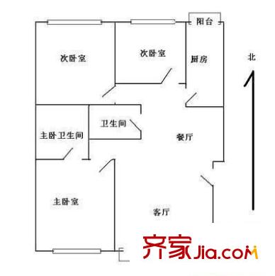 錦繡匯城 3室 戶型圖