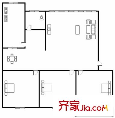 錦繡匯城 3室 戶型圖