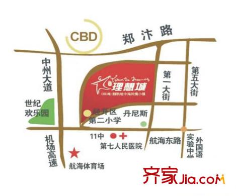 遠(yuǎn)大理想城交通圖區(qū)位圖