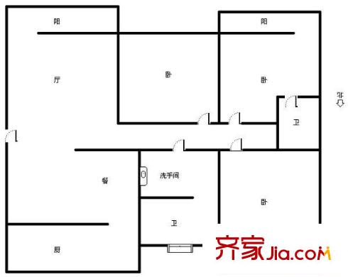 錦繡匯城 3室 戶型圖