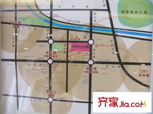 嘉辰時代公寓交通圖區(qū)位圖