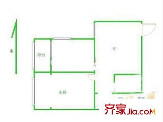 華苑小區(qū)戶型圖戶型圖（1-1-1） 1室1廳1衛(wèi)1廚