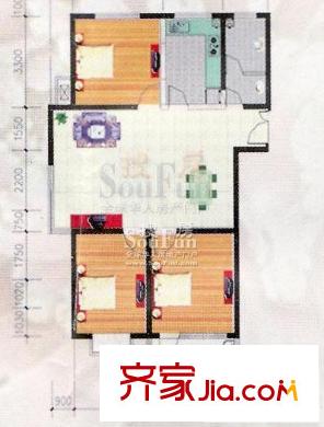 恒易星河戶型圖戶型圖 3室2廳1衛(wèi)1廚