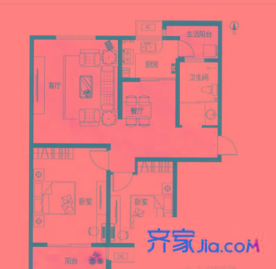 郑州橡树玫瑰城户型图-齐家网小区库