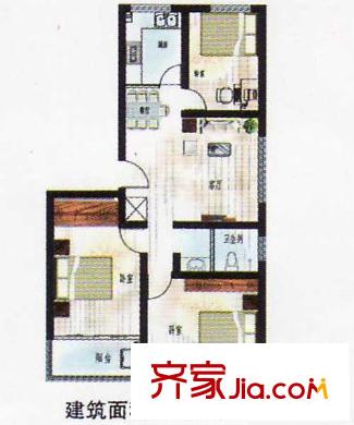 蘇杭花園戶型圖多層戶型 3室1廳1衛(wèi)1廚