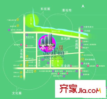 正弘數(shù)碼公寓交通圖
