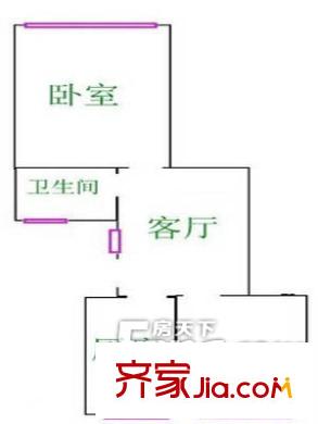 錦泰小區(qū)戶型圖戶型圖（201303021） 2室1廳1衛(wèi)1廚