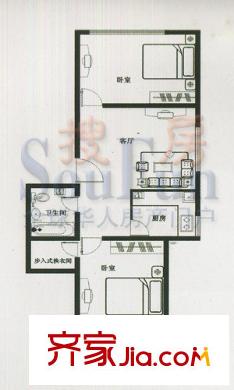 香格里晶座戶型圖2室1廳1衛(wèi)1廚