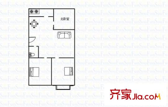 向陽苑小區(qū) 3室 戶型圖