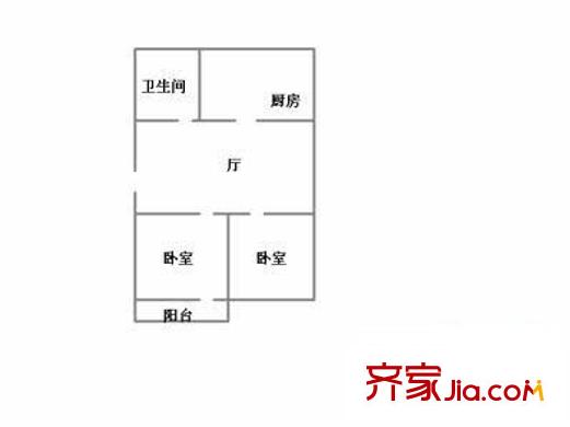 魯偉家園 2室 戶型圖