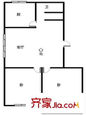福壽園小區(qū)戶型圖戶型圖（2-1-1） 2室1廳1衛(wèi)1廚